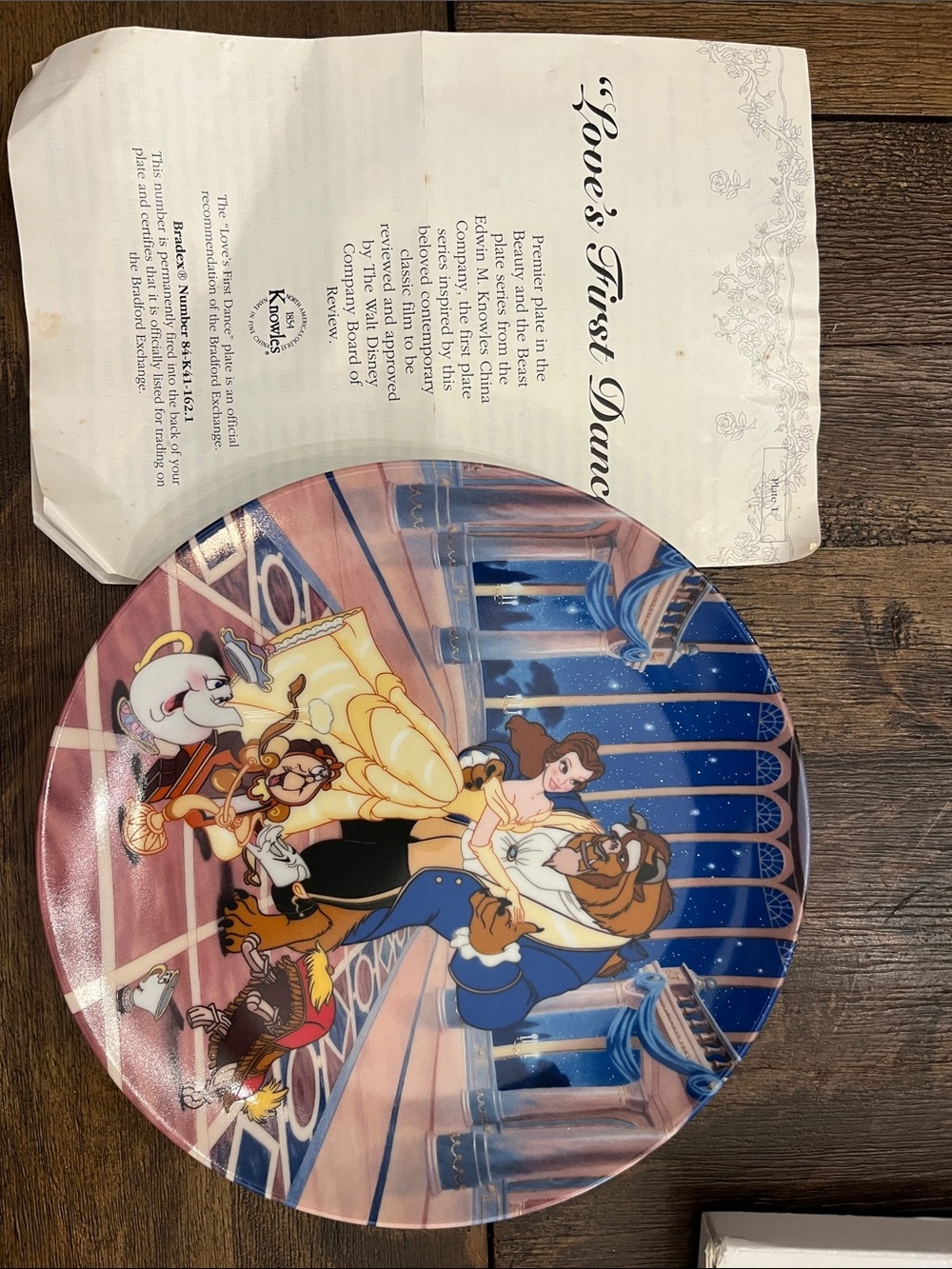 Love’s First Dance - beauty & Beast plate